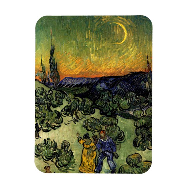 Imán Van Gogh: Paseo nocturno (Vertical)