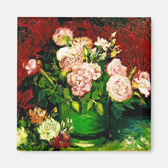 Imán Van Gogh Peonies y Rosas (Frente)
