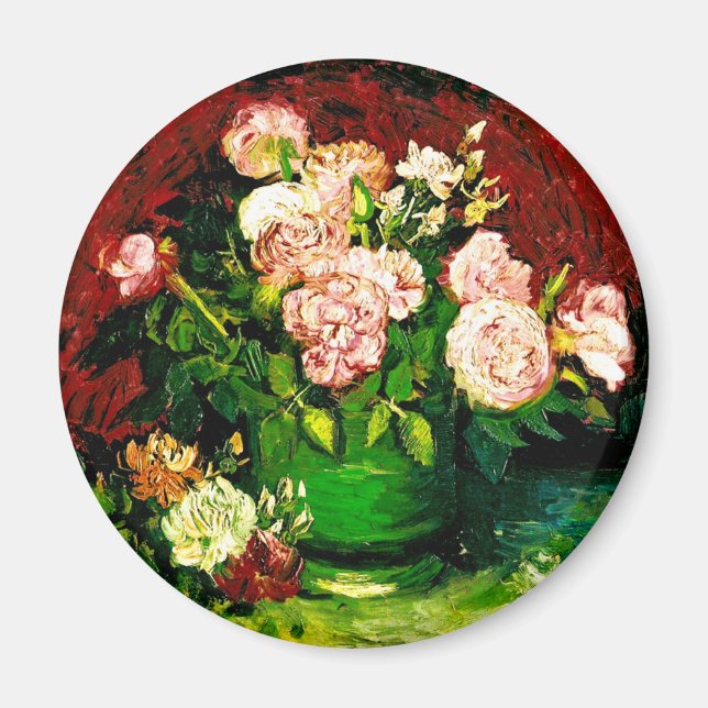 Imán Van Gogh Peonies y Rosas (Frente)