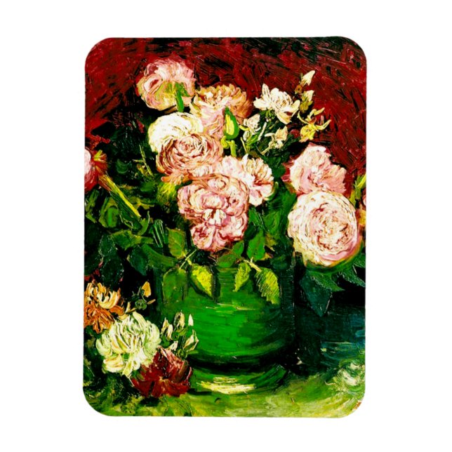 Imán Van Gogh Peonies y Rosas (Vertical)