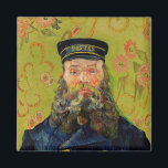 Imán Van Gogh Postman. Arte de impresionismo vertical<br><div class="desc">El imán Van Gogh "The Postman (Joseph Roulin)". Retrato impresionista.</div>