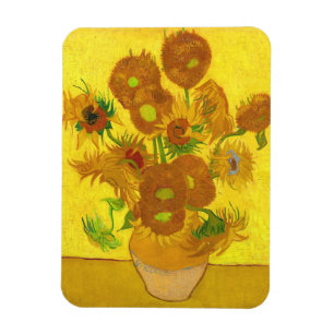 Imán Van Gogh Quince Girasoles En Un Bella Artes De Vas