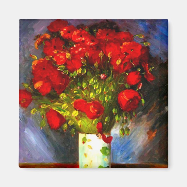 Imán Van Gogh Red Poppies (Frente)