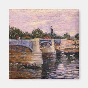 Imán Van Gogh Río Sena con Pont de la Grande Jette