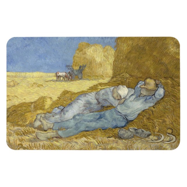 Imán Van Gogh Siesta después de Millet (Horizontal)