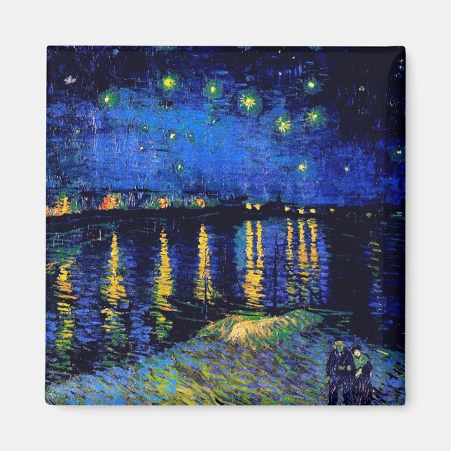 Imán Van Gogh Starry Night Over Rhone (F474) Bella Arte (Frente)