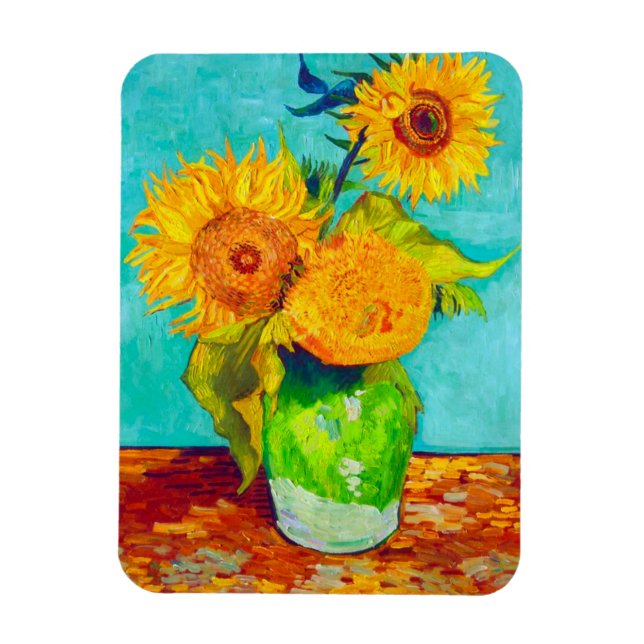 Imán Van Gogh Sunflowers (Vertical)