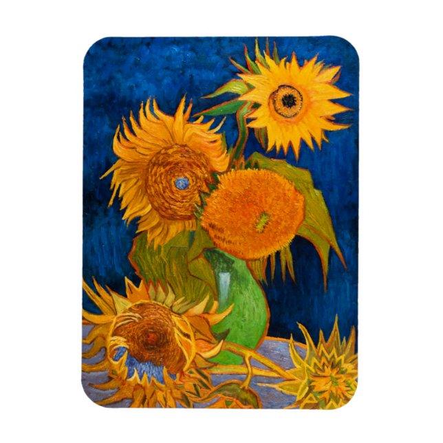 Imán Van Gogh Sunflowers (Vertical)