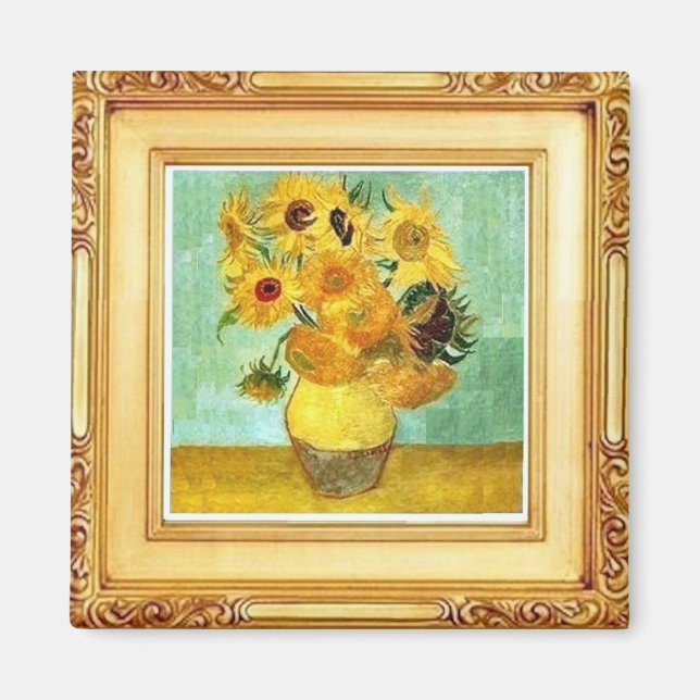 Imán Van Gogh - Sunflowers - Art (Frente)