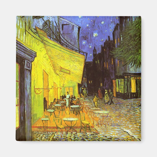 Imán Van Gogh: Terraza cafetería por la noche (Frente)