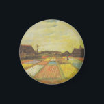 Imán Van Gogh Tulip Fields Fridge Magnet Gift<br><div class="desc">Van Gogh Tulip Fields Fridge Magnet Gift Tulip Fields, también conocido como Flower Beds in Holland, es una pintura al óleo creada por Vincent van Gogh a principios de 1883. Fue donada a la Galería Nacional de Arte en Washington DC en 1983. Bulb Fields era el primer cuadro del jardín...</div>