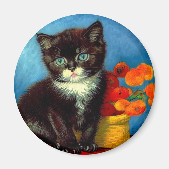Imán Van Gogh Tuxedo Cat (Frente)