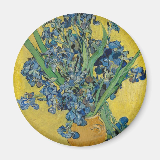 Imán Van Gogh Vase con el impresionismo clásico irlandé (Frente)