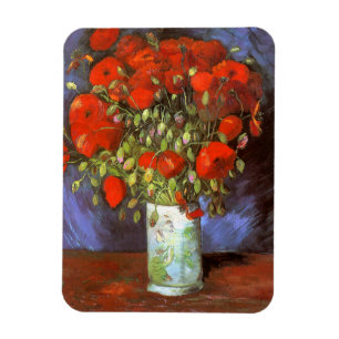 Imán Van Gogh: Vase con los lapiceros rojos