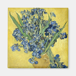 Imán Van Gogh Vase de Vida Fija, Irises (F678) Bella Ar