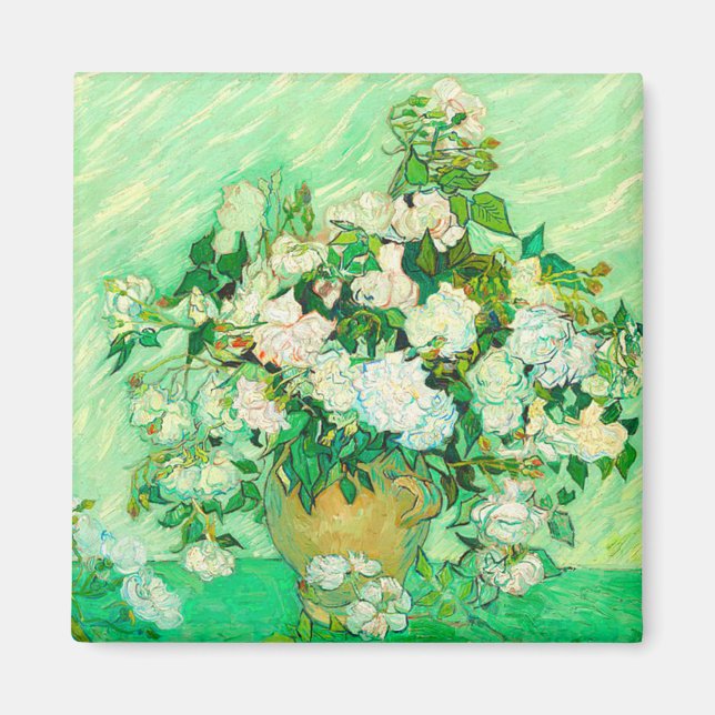 Imán Van Gogh White Roses (Frente)