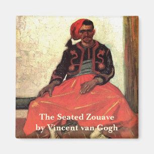 Imán Van Gogh, Zouave Sentado, Arte Impresionista Vinta