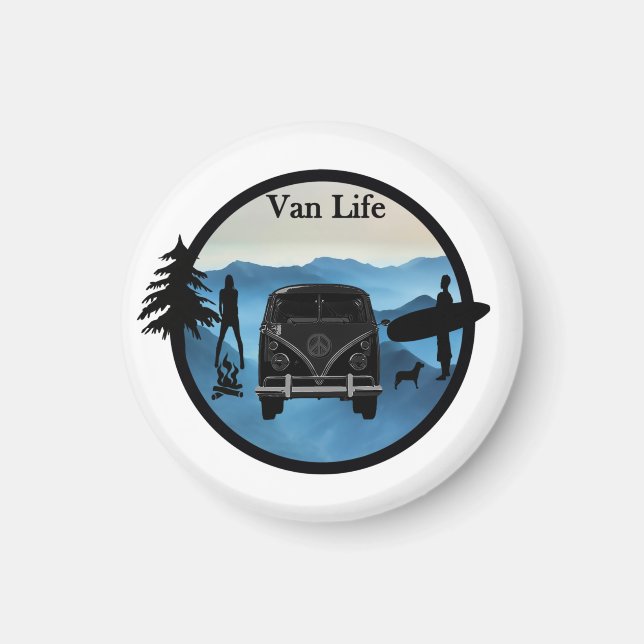 Imán Van Life adventures (Frente)