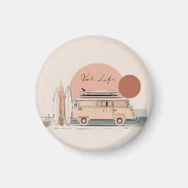 Imán Van Life Surf Van – Retro Beach Camper Aesthetic 