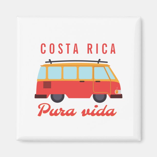 Imán Van Magnet de Costa Rica Surfing Travel (Frente)