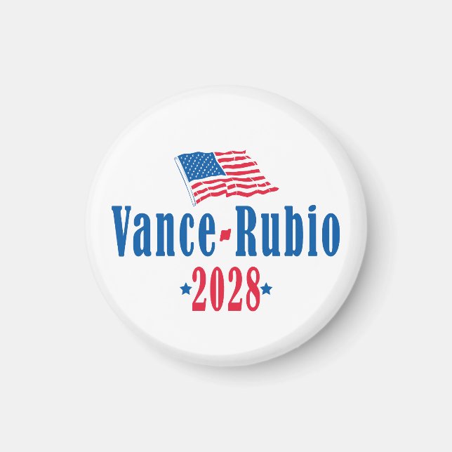 Imán Vance Rubio 2028 (bandera) (Frente)