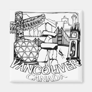 Imán Vancouver BC Souvenir Magnets Botones y Regalos
