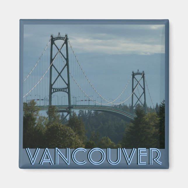 Imán Vancouver BC Souvenir Magnets Vancouver Regalos (Frente)