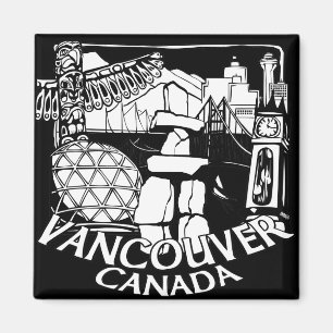 Imán Vancouver Canada Fridge Magnets Souvenir Magnetts