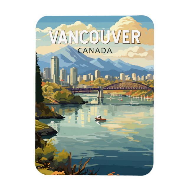Imán Vancouver Canadá Viajes de arte (Vertical)