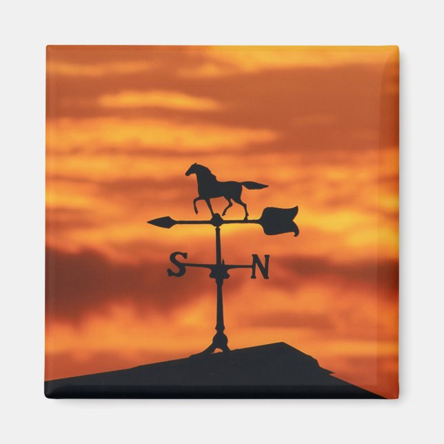 Imán Vane del clima al atardecer (Frente)