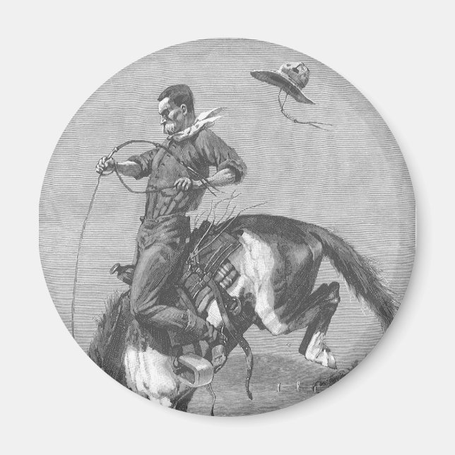 Imán Vaqueiros de Rodeo Antiguos, Potro Salvaje de Remi (Frente)