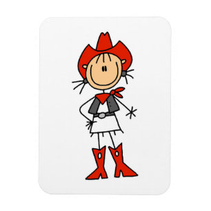 Imán Vaquera en camisetas rojas y regalos