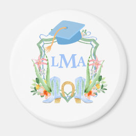 Imán Vaquera sureña elegante monograma graduación