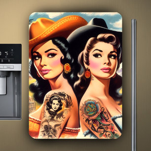 Imán Vaqueras Tatuadas Vintage