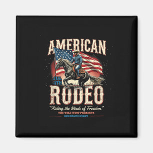 Imán Vaquero 4 de julio Rodeo Occidental Americano País