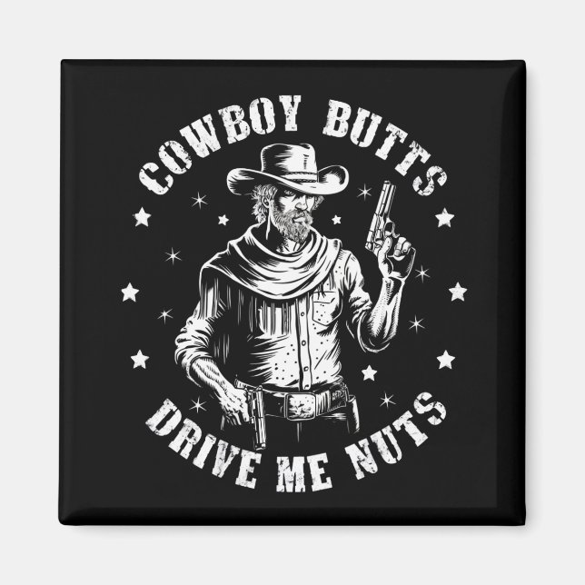 Imán Vaquero Butts Me Conduce Nueces Vaqueros Gay Vinta (Frente)