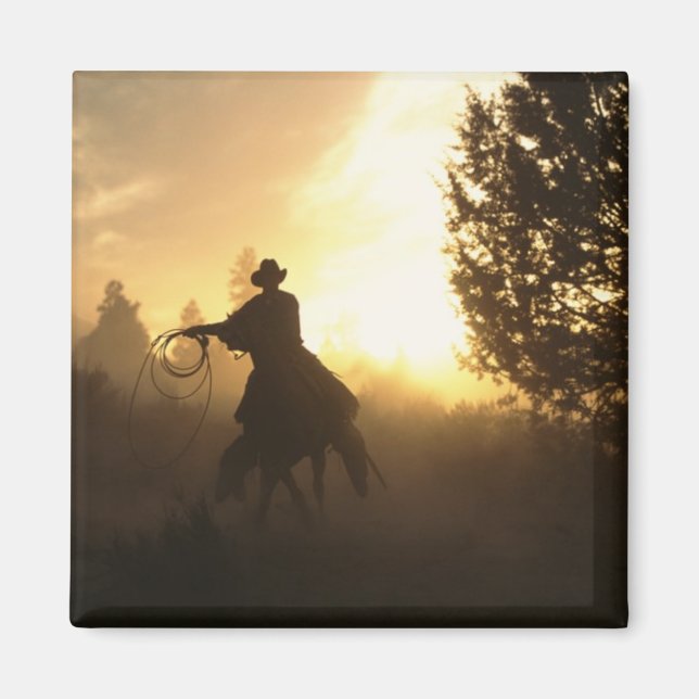 Imán Vaquero con Lasso al atardecer (Frente)