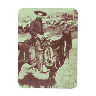 Imán Vaquero de Montana, c.1880 (foto de b/w)