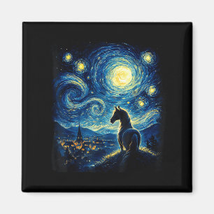Imán Vaquero de Van Gogh Caballo Estrellado Nocturno Di
