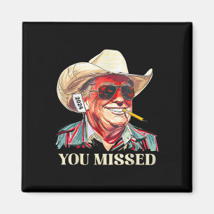 Imán Vaquero del _oeste de Trump que perdió vaca bander