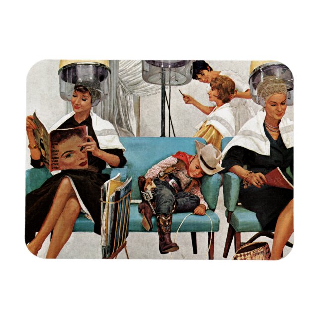 Imán Vaquero dormido en salón de belleza (Horizontal)