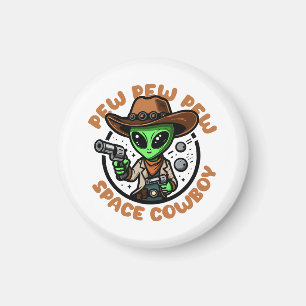 Imán Vaquero Espacial Alien Divertido