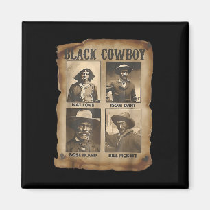 Imán Vaquero Negro Rodeo Occidental Melanina Historia N