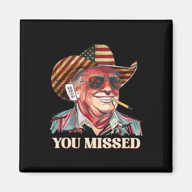 Imán Vaquero occidental de Trump que perdió vaca de ban (Frente)