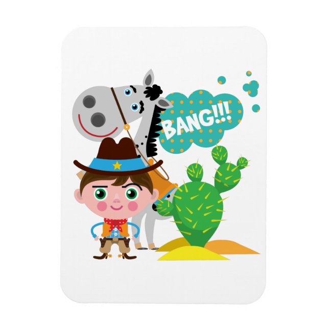 Imán Vaquero y caballo (Vertical)