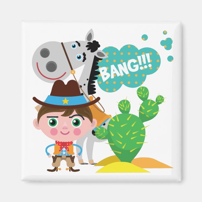 Imán Vaquero y caballo (Frente)