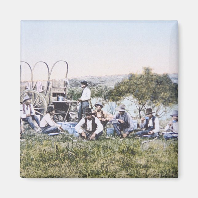 Imán Vaqueros en el almuerzo, 1904 (foto) (Frente)