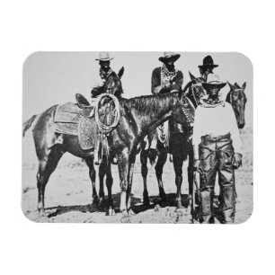 Imán Vaqueros negros en Bonham, Texas, c.1890 (foto de