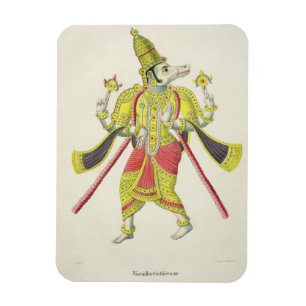 Imán Varaha, grabado por de Marlet (color litho)