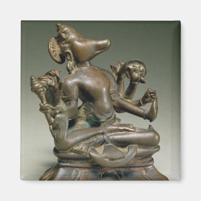 Imán Varaha, Gurjara Pratihara, Tamil Nadu (bronce) (Frente)